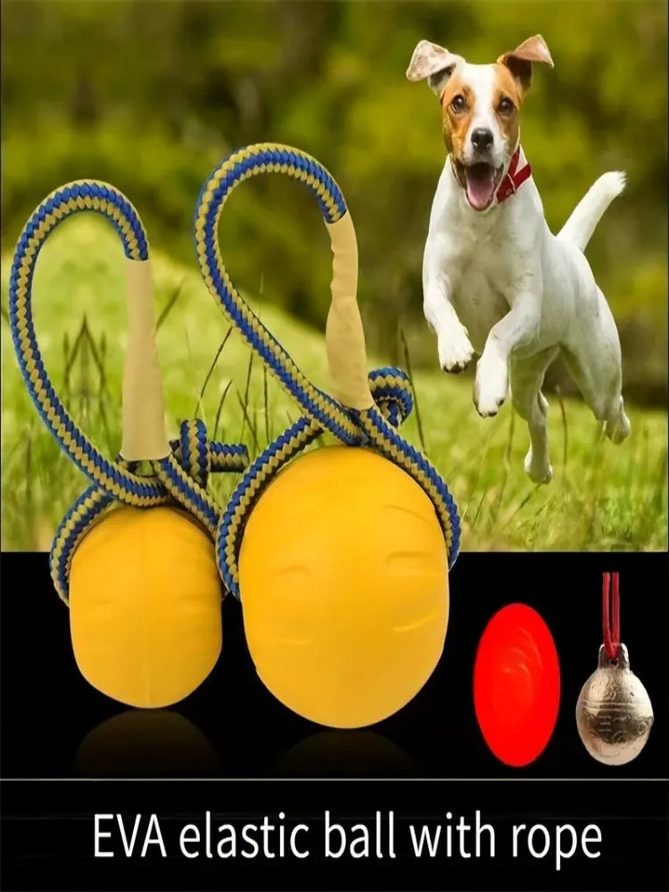 EVA Dog Rope Ball – Bite-Resistant Floating Tug Toy | Wahooly EVA Dog Rope Ball – Bite-Resistant, Floating & Teeth-Cleaning Tug Toy