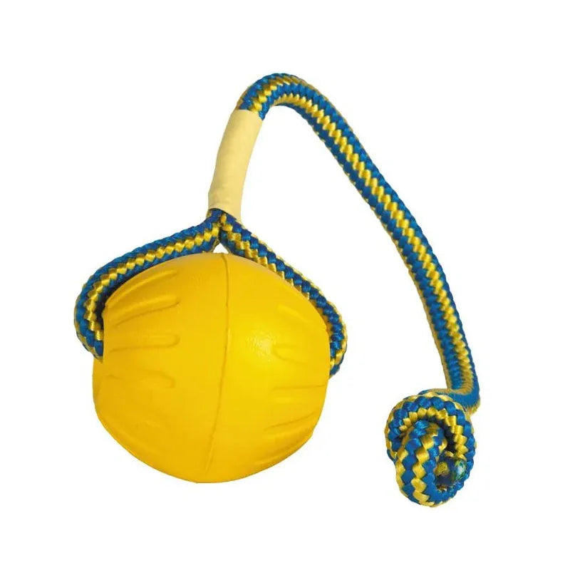 EVA Dog Rope Ball – Bite-Resistant Floating Tug Toy | Wahooly EVA Dog Rope Ball – Bite-Resistant, Floating & Teeth-Cleaning Tug Toy