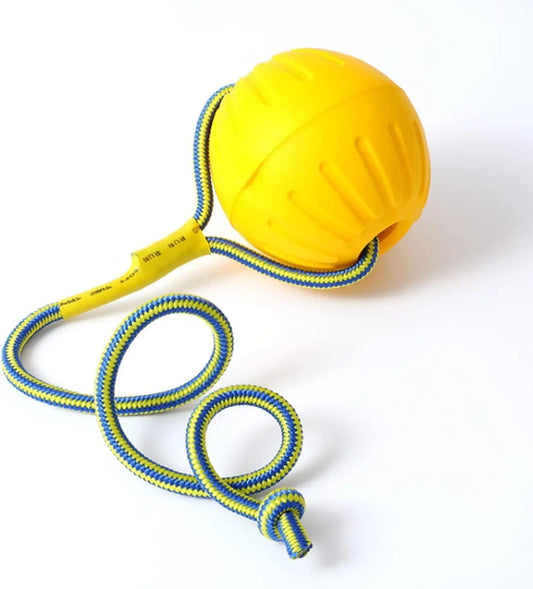 EVA Dog Rope Ball – Bite-Resistant Floating Tug Toy | Wahooly EVA Dog Rope Ball – Bite-Resistant, Floating & Teeth-Cleaning Tug Toy