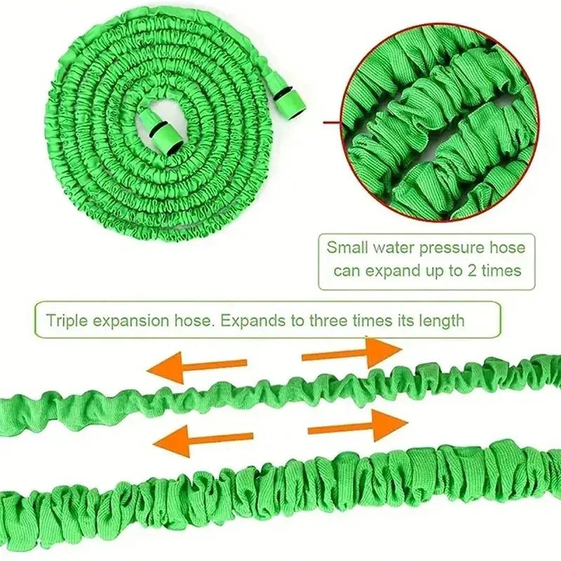 Expandable Magic Garden Hose 25–200FT — High Pressure | Wahooly Expandable Magic Garden Hose — High-Pressure Flexible Water Pipe for Watering, Car Washing & Cleaning (25FT–200FT)