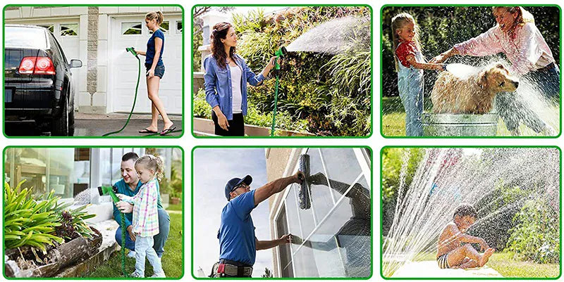 Expandable Magic Garden Hose 25–200FT — High Pressure | Wahooly Expandable Magic Garden Hose — High-Pressure Flexible Water Pipe for Watering, Car Washing & Cleaning (25FT–200FT)