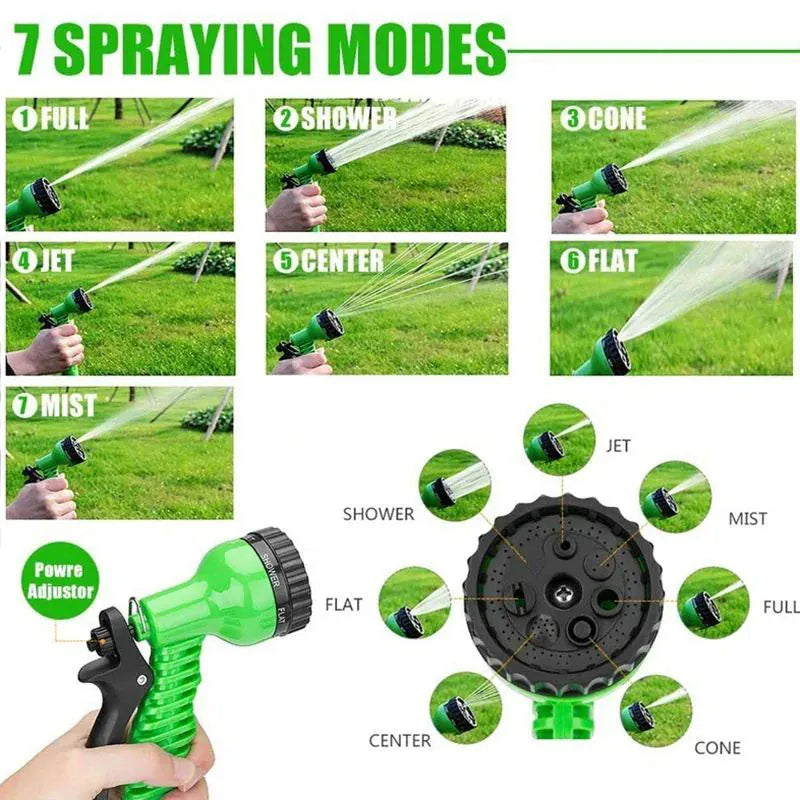 Expandable Magic Garden Hose 25–100FT — Kink-Free & Lightweight | Wahooly Expandable Magic Garden Hose — Lightweight Kink-Free Water Pipe for Watering & Car Washing (25–100FT)