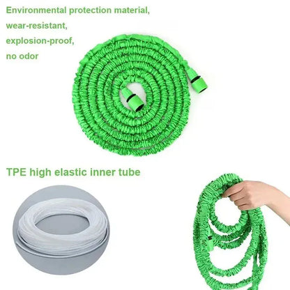 Expandable Magic Garden Hose 25–100FT — Kink-Free & Lightweight | Wahooly Expandable Magic Garden Hose — Lightweight Kink-Free Water Pipe for Watering & Car Washing (25–100FT)
