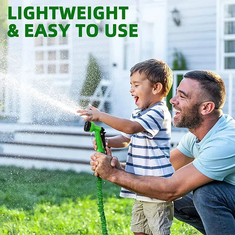 Expandable Magic Garden Hose 25–100FT — Kink-Free & Lightweight | Wahooly Expandable Magic Garden Hose — Lightweight Kink-Free Water Pipe for Watering & Car Washing (25–100FT)