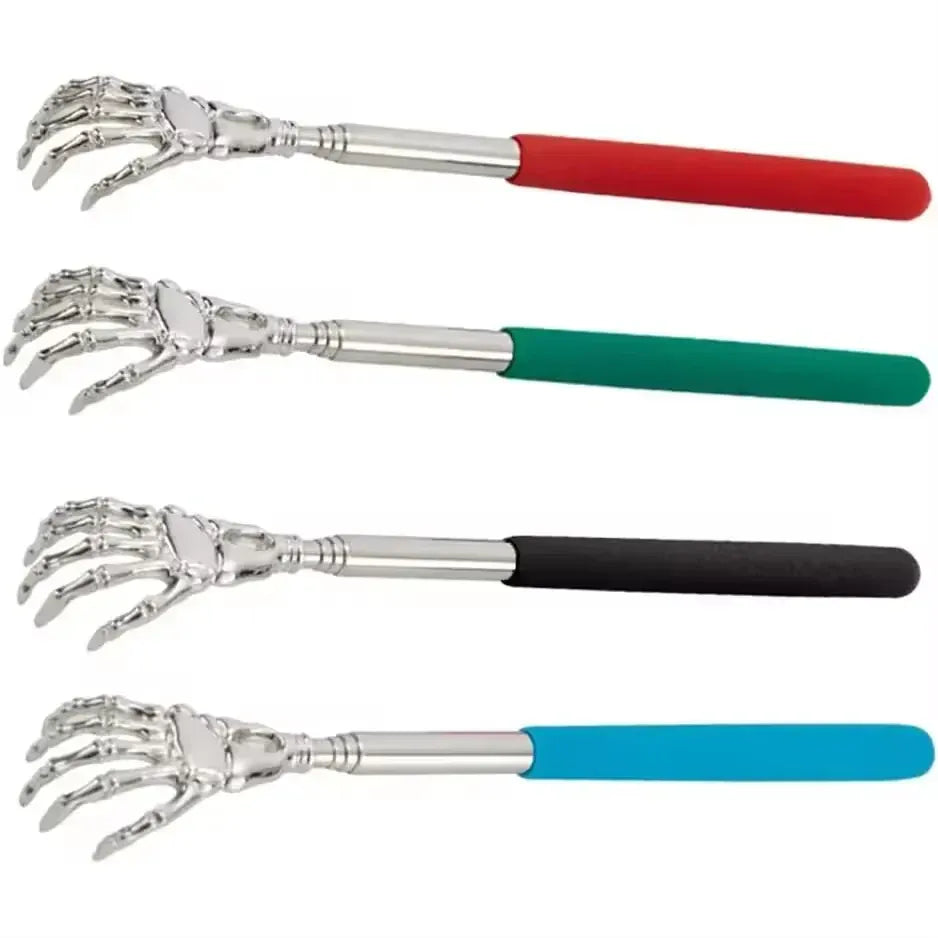 Extendable Back Scratcher with Soft Grip | Wahooly Extendable Stainless Steel Back Scratcher with Soft-Grip Handle