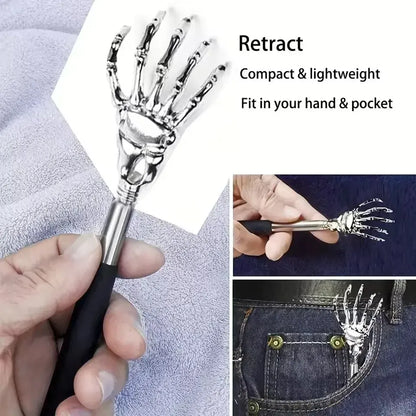Extendable Back Scratcher with Soft Grip | Wahooly Extendable Stainless Steel Back Scratcher with Soft-Grip Handle