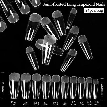 Quick Building Gel Mold Tips 60pcs - Nail Extension Forms | Wahooly Extension False Nails Art Tips Acrylic Fake Finger Gel Polish Mold Sculpted Full Cover Press on Nails Manicures Accessories Tool