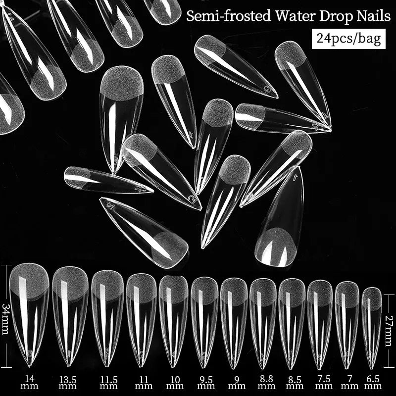 Quick Building Gel Mold Tips 60pcs - Nail Extension Forms | Wahooly Extension False Nails Art Tips Acrylic Fake Finger Gel Polish Mold Sculpted Full Cover Press on Nails Manicures Accessories Tool