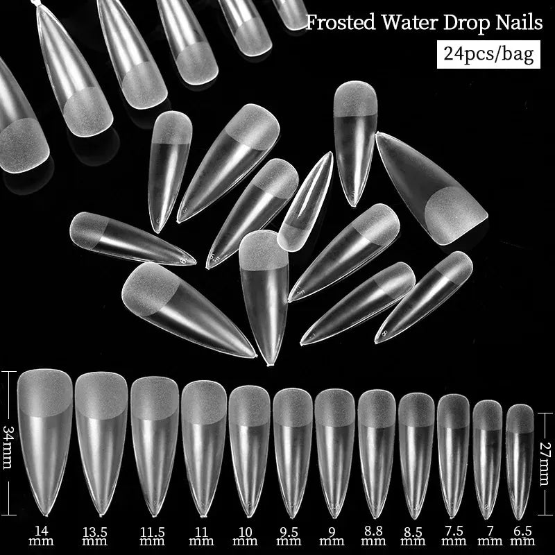 Quick Building Gel Mold Tips 60pcs - Nail Extension Forms | Wahooly Extension False Nails Art Tips Acrylic Fake Finger Gel Polish Mold Sculpted Full Cover Press on Nails Manicures Accessories Tool