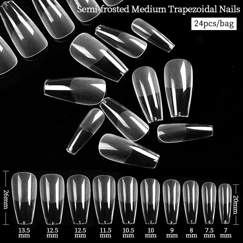 Quick Building Gel Mold Tips 60pcs - Nail Extension Forms | Wahooly Extension False Nails Art Tips Acrylic Fake Finger Gel Polish Mold Sculpted Full Cover Press on Nails Manicures Accessories Tool