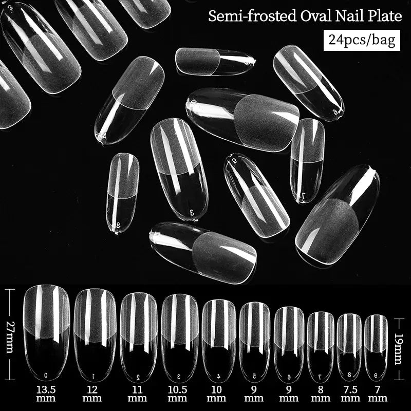 Quick Building Gel Mold Tips 60pcs - Nail Extension Forms | Wahooly Extension False Nails Art Tips Acrylic Fake Finger Gel Polish Mold Sculpted Full Cover Press on Nails Manicures Accessories Tool