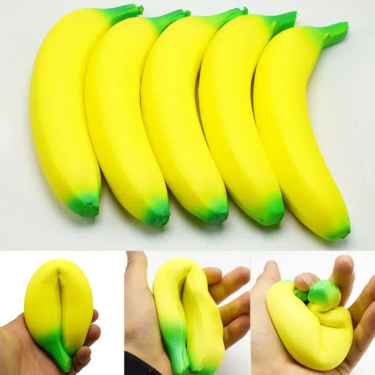 Fake Banana Squishy Toys Soft Lightweight & Durable PU Foam Fruit Squeeze Toy Fun & Relaxing with Realistic Look Funny Prop Fake Banana Squishy Toys Soft Lightweight & Durable PU Foam Fruit Squeeze Toy Fun & Relaxing with Realistic Look Funny Prop
