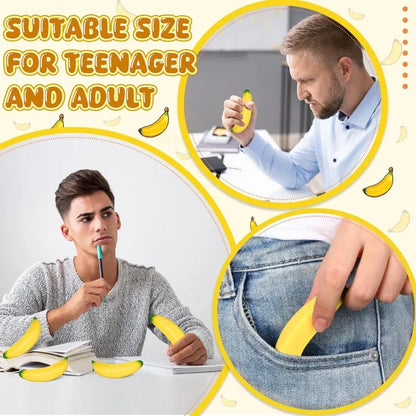 Fake Banana Squishy Toys Soft Lightweight & Durable PU Foam Fruit Squeeze Toy Fun & Relaxing with Realistic Look Funny Prop Fake Banana Squishy Toys Soft Lightweight & Durable PU Foam Fruit Squeeze Toy Fun & Relaxing with Realistic Look Funny Prop