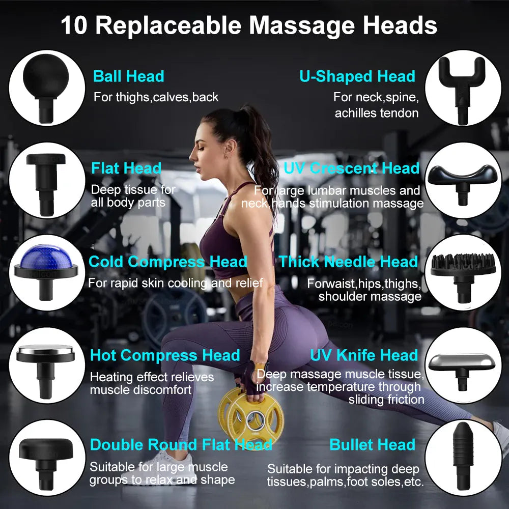 Fascia Massage Gun Shoulder Massage Machine Electric Muscle Massager Gun High Frequency Back Waist Neck Body Massage with Handle Fascia Massage Gun Shoulder Massage Machine Electric Muscle Massager Gun High Frequency Back Waist Neck Body Massage with Handle