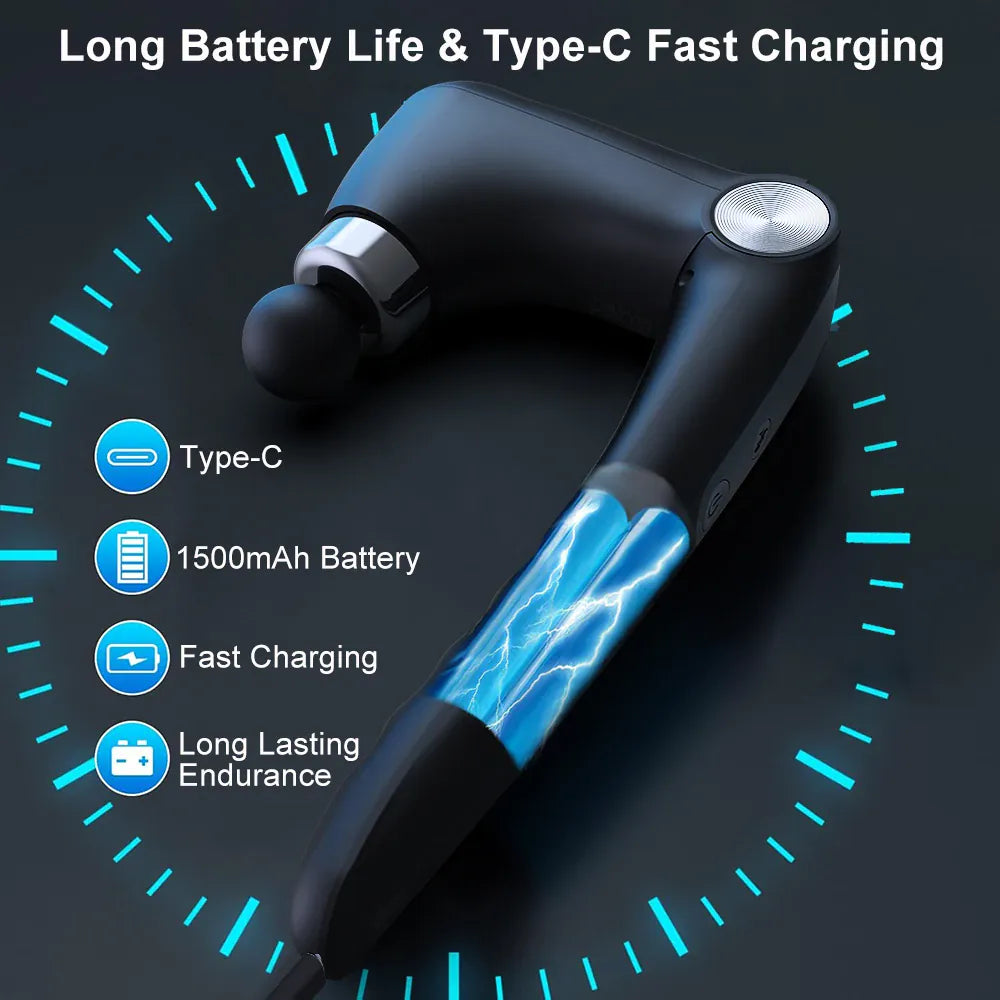 Fascia Massage Gun Shoulder Massage Machine Electric Muscle Massager Gun High Frequency Back Waist Neck Body Massage with Handle Fascia Massage Gun Shoulder Massage Machine Electric Muscle Massager Gun High Frequency Back Waist Neck Body Massage with Handle