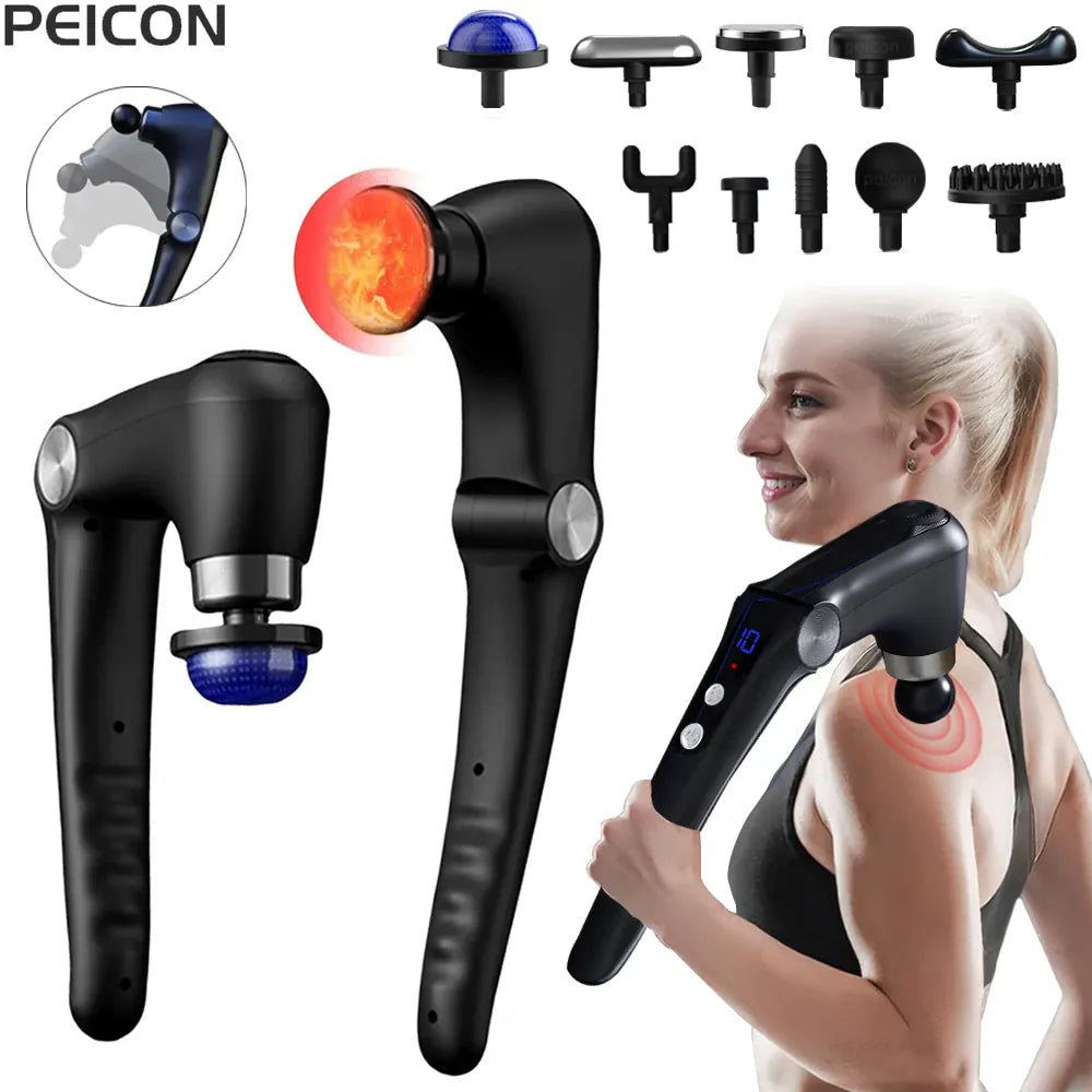 Fascia Massage Gun Shoulder Massage Machine Electric Muscle Massager Gun High Frequency Back Waist Neck Body Massage with Handle Fascia Massage Gun Shoulder Massage Machine Electric Muscle Massager Gun High Frequency Back Waist Neck Body Massage with Handle