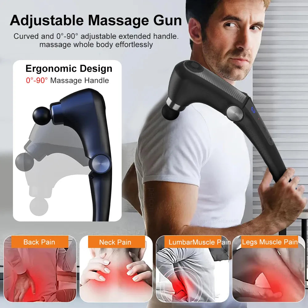 Fascia Massage Gun Shoulder Massage Machine Electric Muscle Massager Gun High Frequency Back Waist Neck Body Massage with Handle Fascia Massage Gun Shoulder Massage Machine Electric Muscle Massager Gun High Frequency Back Waist Neck Body Massage with Handle