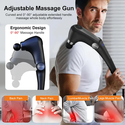 Fascia Massage Gun Shoulder Massage Machine Electric Muscle Massager Gun High Frequency Back Waist Neck Body Massage with Handle Fascia Massage Gun Shoulder Massage Machine Electric Muscle Massager Gun High Frequency Back Waist Neck Body Massage with Handle