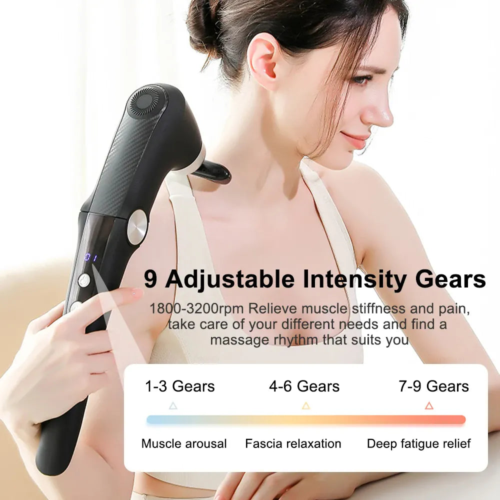 Fascia Massage Gun Shoulder Massage Machine Electric Muscle Massager Gun High Frequency Back Waist Neck Body Massage with Handle Fascia Massage Gun Shoulder Massage Machine Electric Muscle Massager Gun High Frequency Back Waist Neck Body Massage with Handle