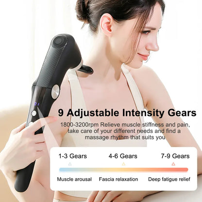 Fascia Massage Gun Shoulder Massage Machine Electric Muscle Massager Gun High Frequency Back Waist Neck Body Massage with Handle Fascia Massage Gun Shoulder Massage Machine Electric Muscle Massager Gun High Frequency Back Waist Neck Body Massage with Handle