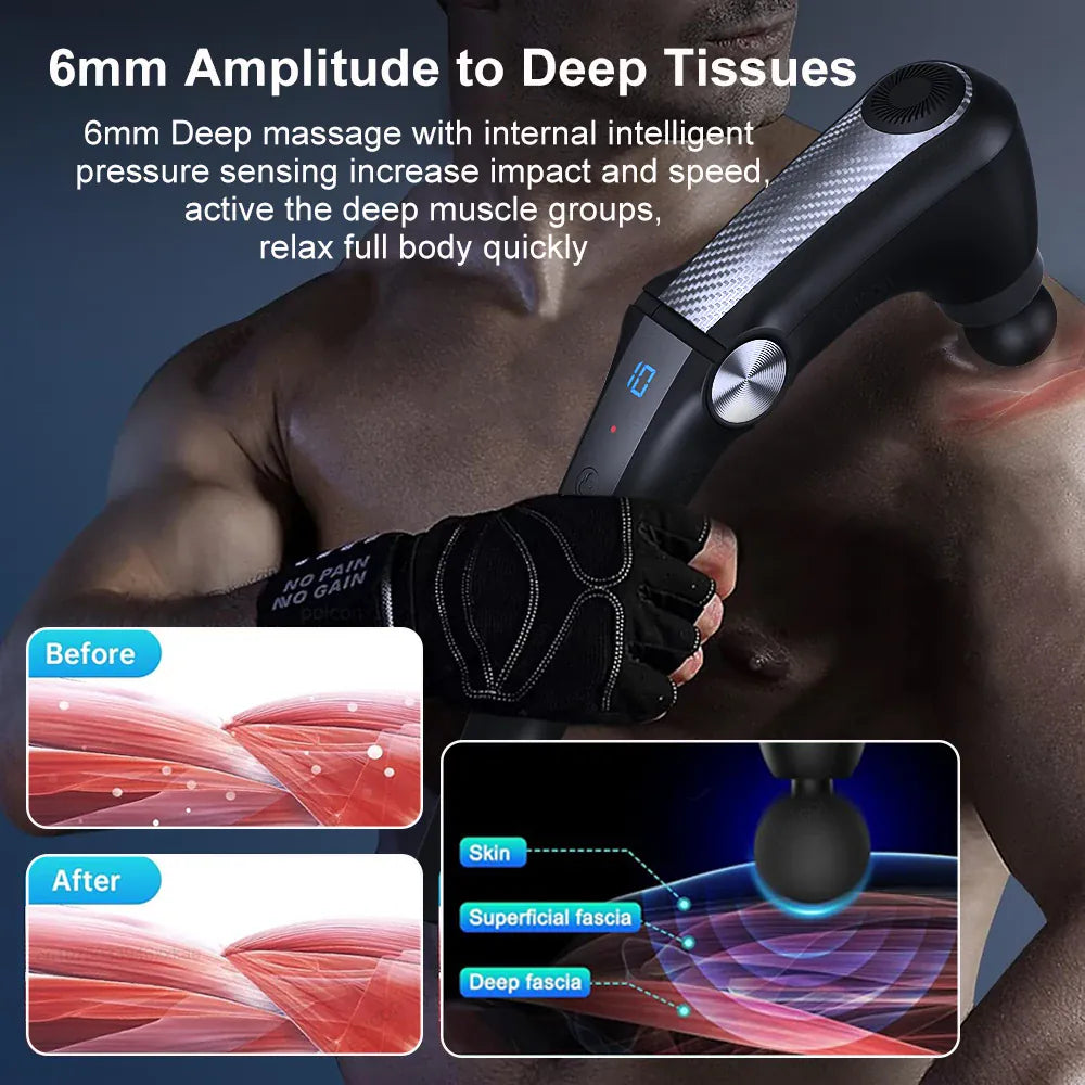 Fascia Massage Gun Shoulder Massage Machine Electric Muscle Massager Gun High Frequency Back Waist Neck Body Massage with Handle Fascia Massage Gun Shoulder Massage Machine Electric Muscle Massager Gun High Frequency Back Waist Neck Body Massage with Handle