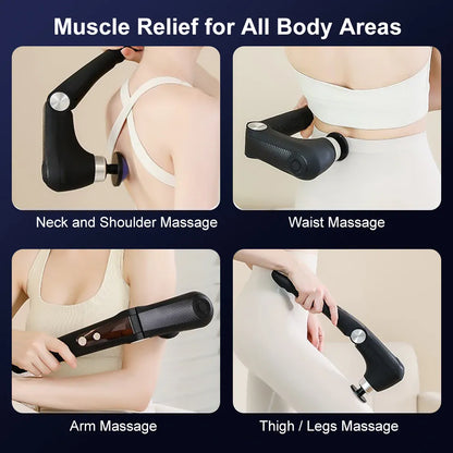 Fascia Massage Gun Shoulder Massage Machine Electric Muscle Massager Gun High Frequency Back Waist Neck Body Massage with Handle Fascia Massage Gun Shoulder Massage Machine Electric Muscle Massager Gun High Frequency Back Waist Neck Body Massage with Handle