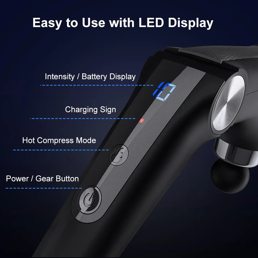 Fascia Massage Gun Shoulder Massage Machine Electric Muscle Massager Gun High Frequency Back Waist Neck Body Massage with Handle Fascia Massage Gun Shoulder Massage Machine Electric Muscle Massager Gun High Frequency Back Waist Neck Body Massage with Handle