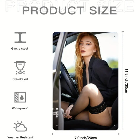 Fashion Metal Wall Art Poster - Classic Style for Home/Office/Men's Den/Cafe/Bedroom/Study, Battery-Free Easy to Hang, 12x8 Inch Fashion Metal Wall Art Poster - Classic Style for Home/Office/Men's Den/Cafe/Bedroom/Study, Battery-Free Easy to Hang, 12x8 Inch