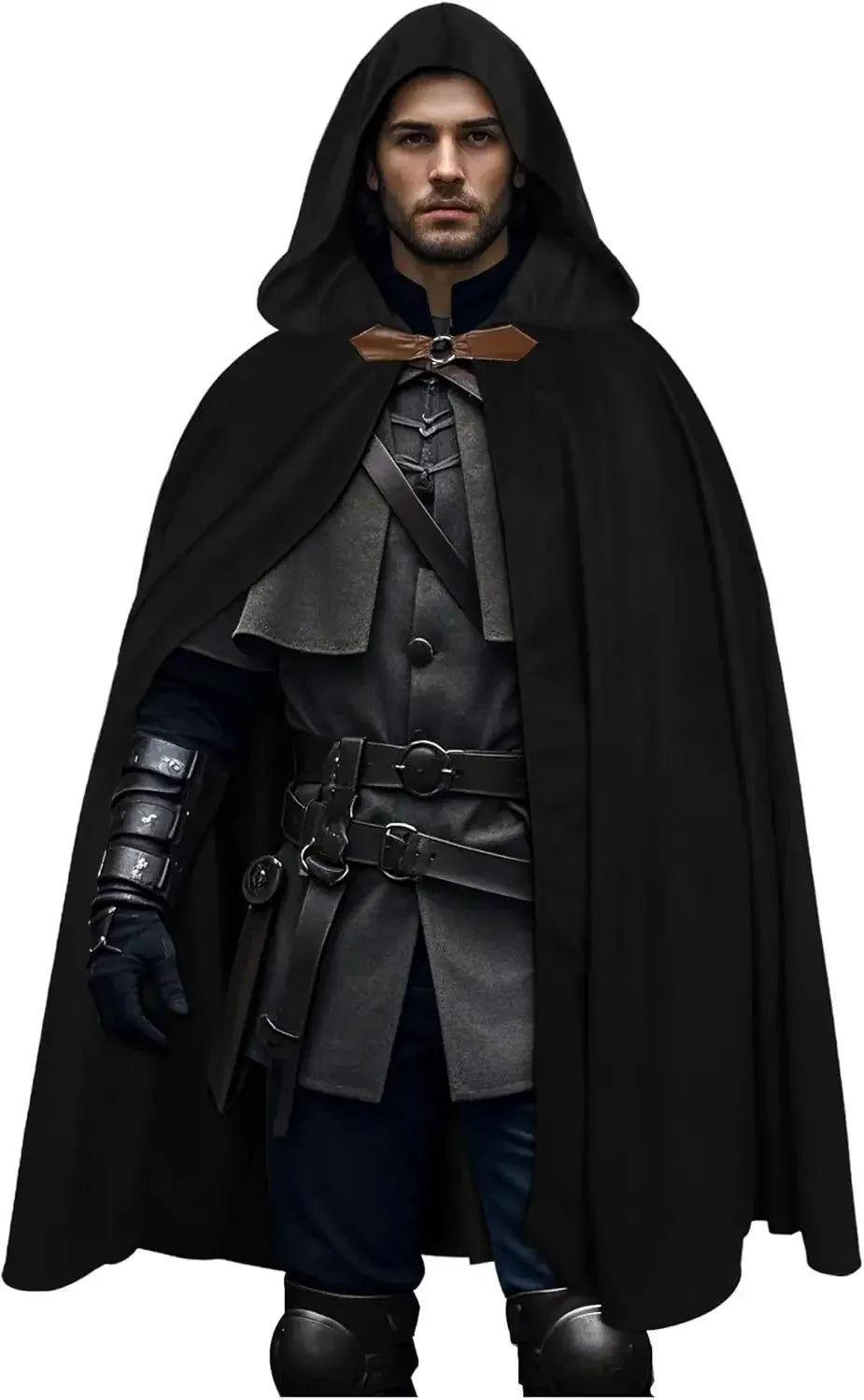FashionMedieval Velvet Hooded Cloak - Renaissance Cape with Hood Vintage Capelet Halloween Sorcerer Costume FashionMedieval Velvet Hooded Cloak - Renaissance Cape with Hood Vintage Capelet Halloween Sorcerer Costume