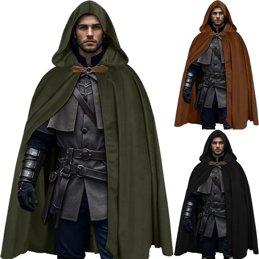 FashionMedieval Velvet Hooded Cloak - Renaissance Cape with Hood Vintage Capelet Halloween Sorcerer Costume FashionMedieval Velvet Hooded Cloak - Renaissance Cape with Hood Vintage Capelet Halloween Sorcerer Costume