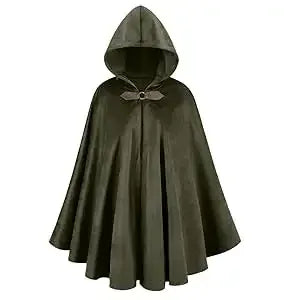 FashionMedieval Velvet Hooded Cloak - Renaissance Cape with Hood Vintage Capelet Halloween Sorcerer Costume FashionMedieval Velvet Hooded Cloak - Renaissance Cape with Hood Vintage Capelet Halloween Sorcerer Costume