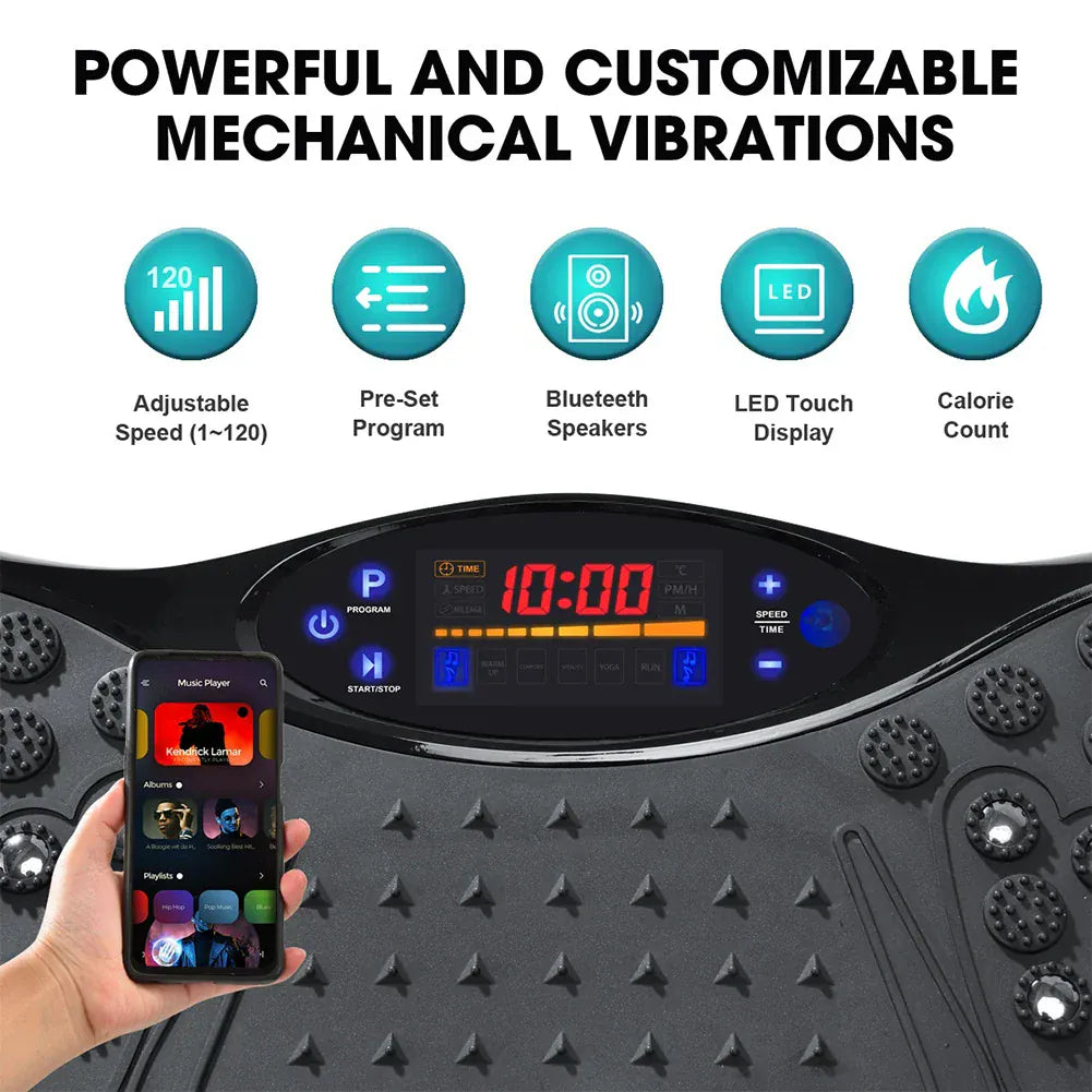 Fat Vibration Plate Device Powered Vibration Platform for Full Body Training Fat Burning & Muscle Building Weight Loss & Shaping Fat Vibration Plate Device Powered Vibration Platform for Full Body Training Fat Burning & Muscle Building Weight Loss & Shaping