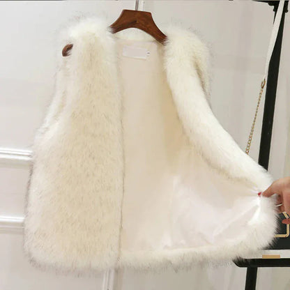 Faux Fox Fur Vest - Sleeveless Waistcoat for Women | Wahooly Faux Fox Fur Vest - Sleeveless Waistcoat for Women