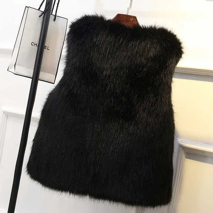 Faux Fox Fur Vest - Sleeveless Waistcoat for Women | Wahooly Faux Fox Fur Vest - Sleeveless Waistcoat for Women