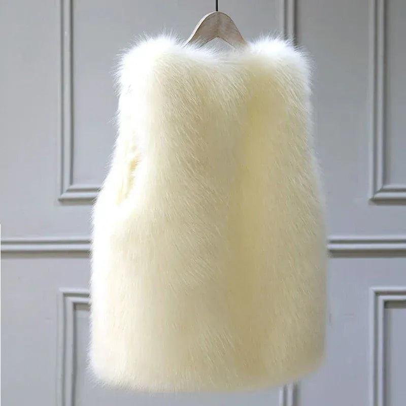 Faux Fox Fur Vest - Sleeveless Waistcoat for Women | Wahooly Faux Fox Fur Vest - Sleeveless Waistcoat for Women