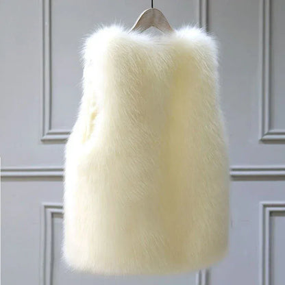 Faux Fox Fur Vest - Sleeveless Waistcoat for Women | Wahooly Faux Fox Fur Vest - Sleeveless Waistcoat for Women