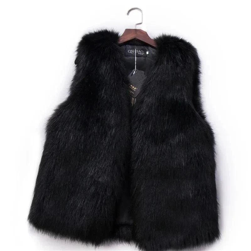 Faux Fox Fur Vest - Sleeveless Waistcoat for Women | Wahooly Faux Fox Fur Vest - Sleeveless Waistcoat for Women