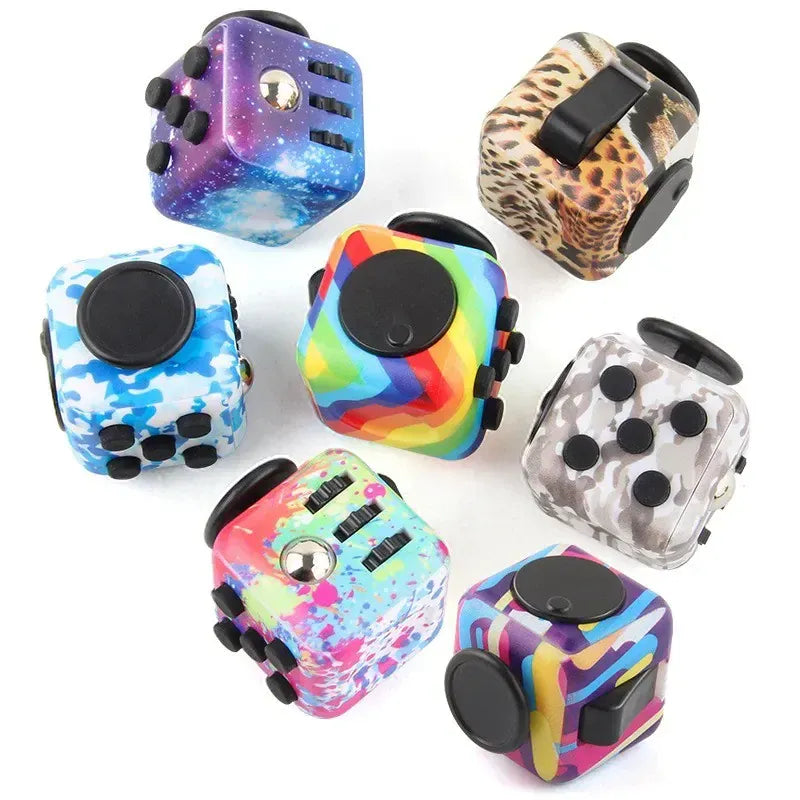 Fidget Cube Stress Relief Dice - 6-Sided Sensory Toy for Anxiety - Wahooly Fidget Cube Stress Relief Dice - 6-Sided Sensory Toy for Anxiety & Focus