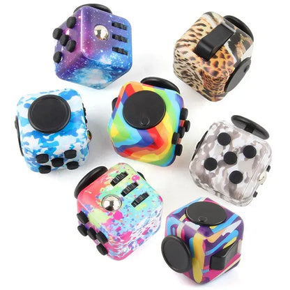 Fidget Cube Stress Relief Dice - 6-Sided Sensory Toy for Anxiety - Wahooly Fidget Cube Stress Relief Dice - 6-Sided Sensory Toy for Anxiety & Focus