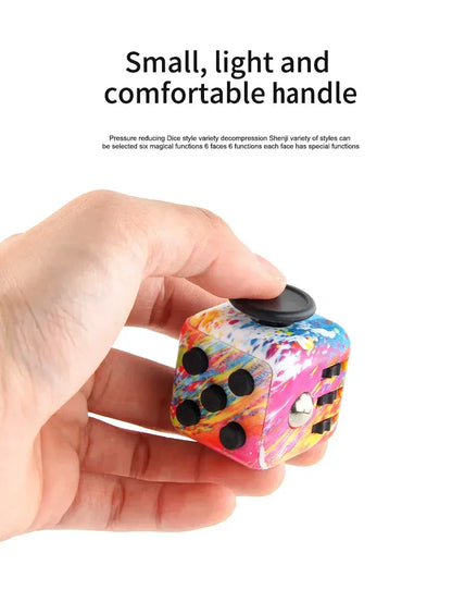 Fidget Cube Stress Relief Dice - 6-Sided Sensory Toy for Anxiety - Wahooly Fidget Cube Stress Relief Dice - 6-Sided Sensory Toy for Anxiety & Focus