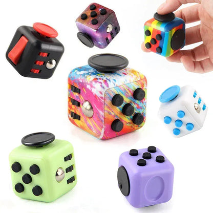Fidget Cube Stress Relief Dice - 6-Sided Sensory Toy for Anxiety - Wahooly Fidget Cube Stress Relief Dice - 6-Sided Sensory Toy for Anxiety & Focus