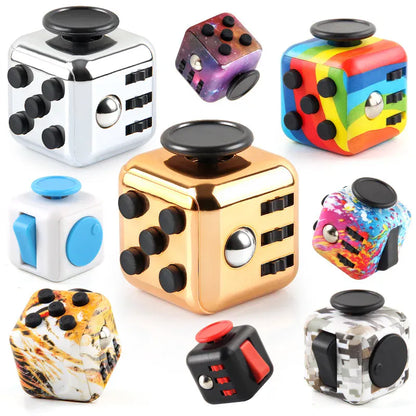 Fidget Cube Stress Relief Dice - 6-Sided Sensory Toy for Anxiety - Wahooly Fidget Cube Stress Relief Dice - 6-Sided Sensory Toy for Anxiety & Focus