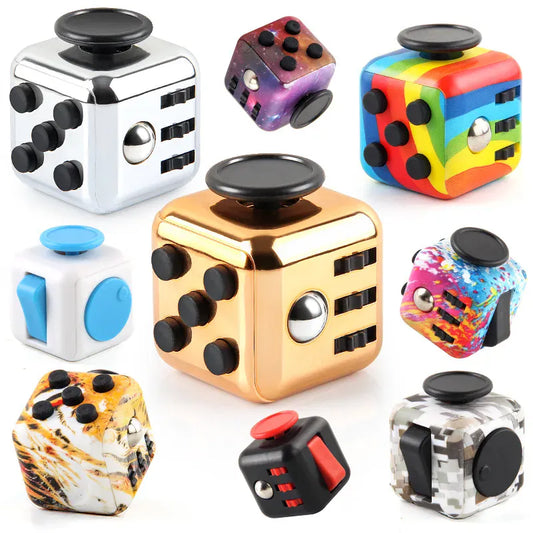 Fidget Cube Stress Relief Dice - 6-Sided Sensory Toy for Anxiety - Wahooly Fidget Cube Stress Relief Dice - 6-Sided Sensory Toy for Anxiety & Focus