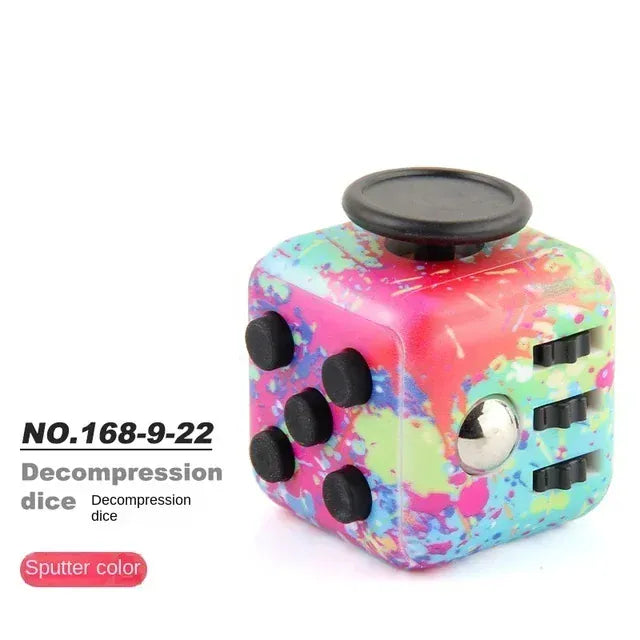 Fidget Cube Stress Relief Dice - 6-Sided Sensory Toy for Anxiety - Wahooly Fidget Cube Stress Relief Dice - 6-Sided Sensory Toy for Anxiety & Focus