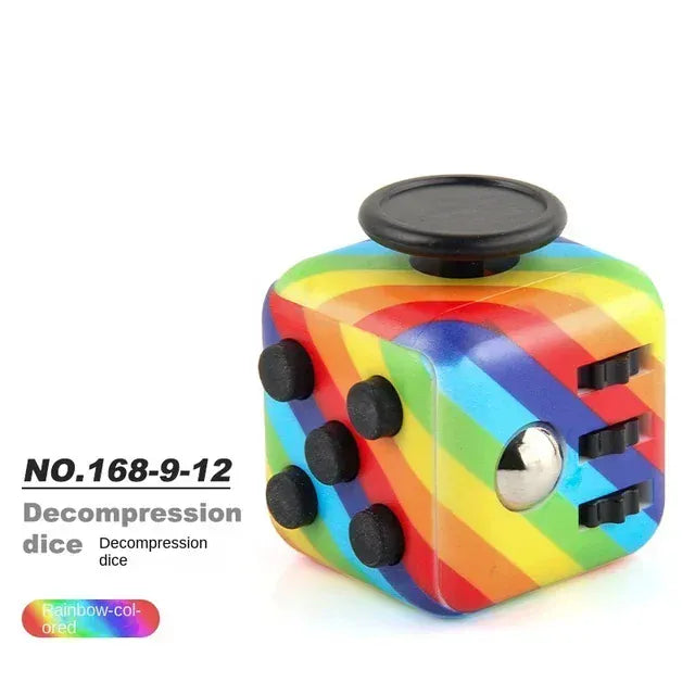 Fidget Cube Stress Relief Dice - 6-Sided Sensory Toy for Anxiety - Wahooly Fidget Cube Stress Relief Dice - 6-Sided Sensory Toy for Anxiety & Focus