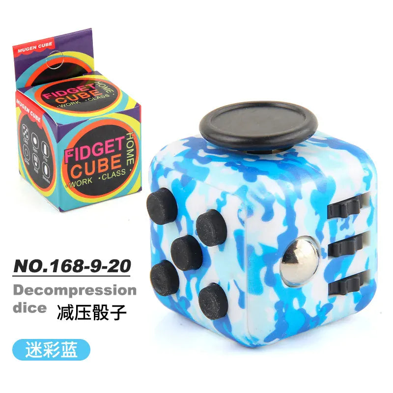 Fidget Cube Stress Relief Dice - 6-Sided Sensory Toy for Anxiety - Wahooly Fidget Cube Stress Relief Dice - 6-Sided Sensory Toy for Anxiety & Focus