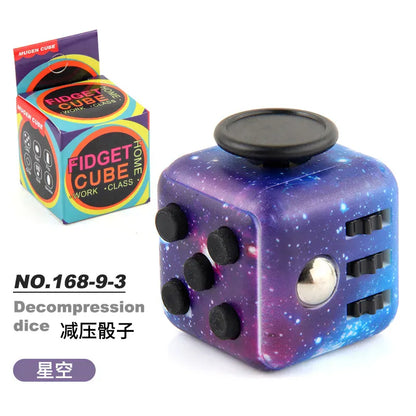 Fidget Cube Stress Relief Dice - 6-Sided Sensory Toy for Anxiety - Wahooly Fidget Cube Stress Relief Dice - 6-Sided Sensory Toy for Anxiety & Focus