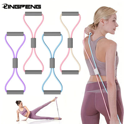 Figure-8 Resistance Band & Chest Expander for Yoga & Pilates | Wahooly Figure-8 Resistance Band & Chest Expander – Yoga, Pilates & Home Gym Fitness
