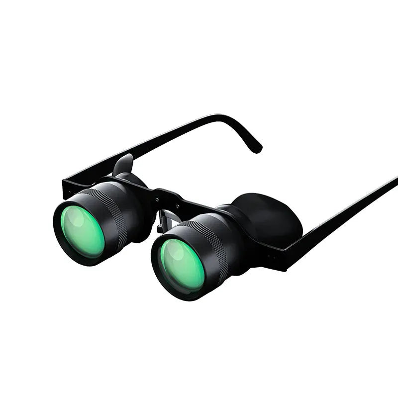 Hands-Free Binocular Glasses 10x - Fishing, Bird Watching & Sports Telescope Fishing Binoculars for outdoor bird watching, fishing, sports, theater professional hands-free glasses HD portable telescope