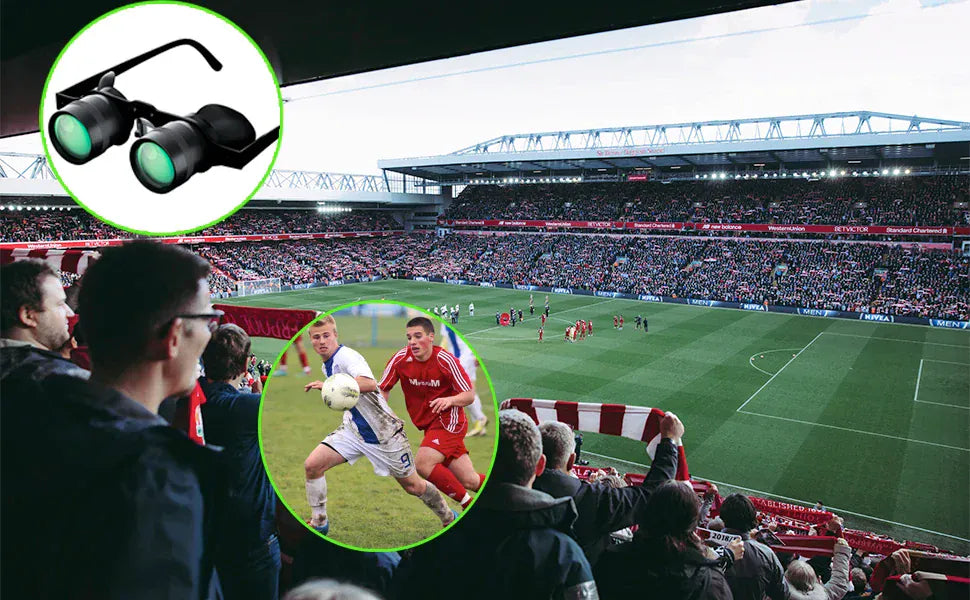 Hands-Free Binocular Glasses 10x - Fishing, Bird Watching & Sports Telescope Fishing Binoculars for outdoor bird watching, fishing, sports, theater professional hands-free glasses HD portable telescope